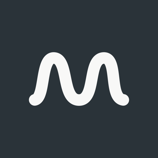 The Musicola app icon: a white wave shaped like an M on slate